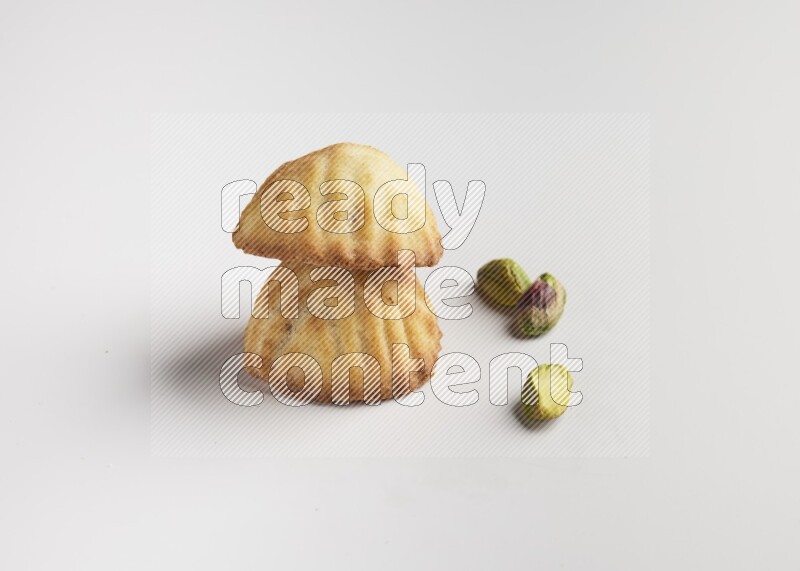 Two Pieces of Maamoul direct on white background
