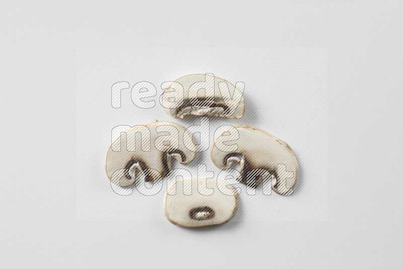 Mushrooms on white background