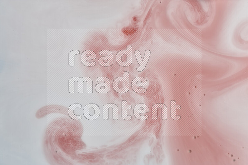 A close-up of abstract swirling patterns in red and white