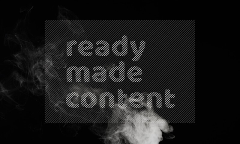 irregular white smoke on black background.