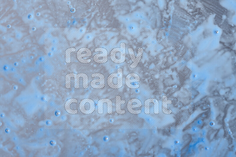 Close-ups of abstract blue paint texture in different shapes