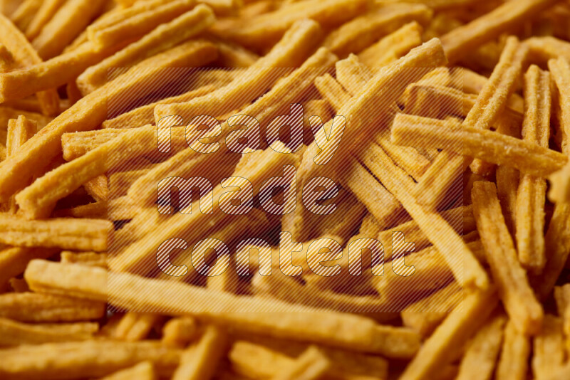 Assorted snacks on white background