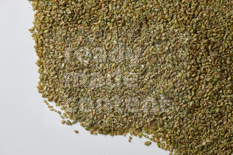Freekeh on white background