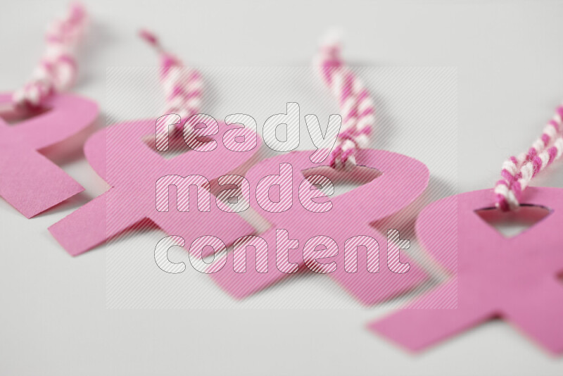 Cancer awareness signs on white background