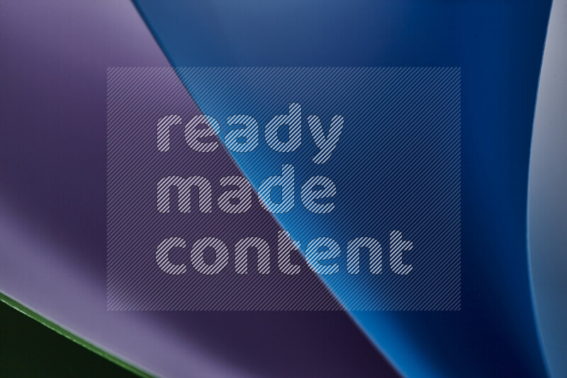 An abstract art showing colorful paper sheets arranged in an overlapping curves