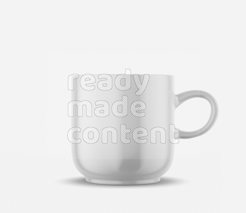 Ceramic glossy mug mockup isolated on white background 3d rendering