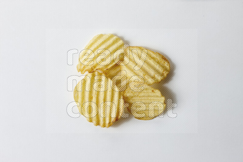 Chips snacks on white background