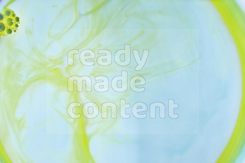 A close-up of abstract swirling patterns in green gradients