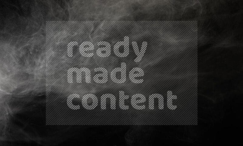 irregular white smoke on black background.