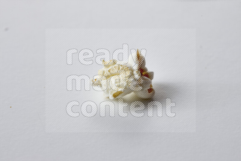 Popcorn snacks on white background