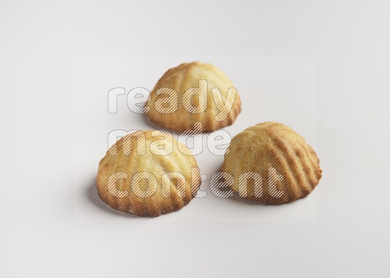 Three Pieces of Maamoul direct on white background