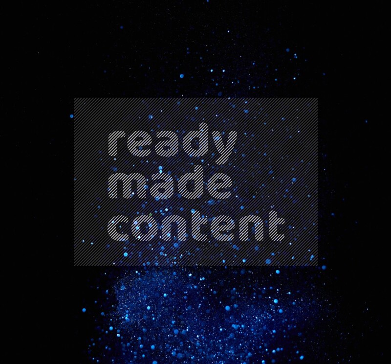 Blue glitter powder isolated on black background