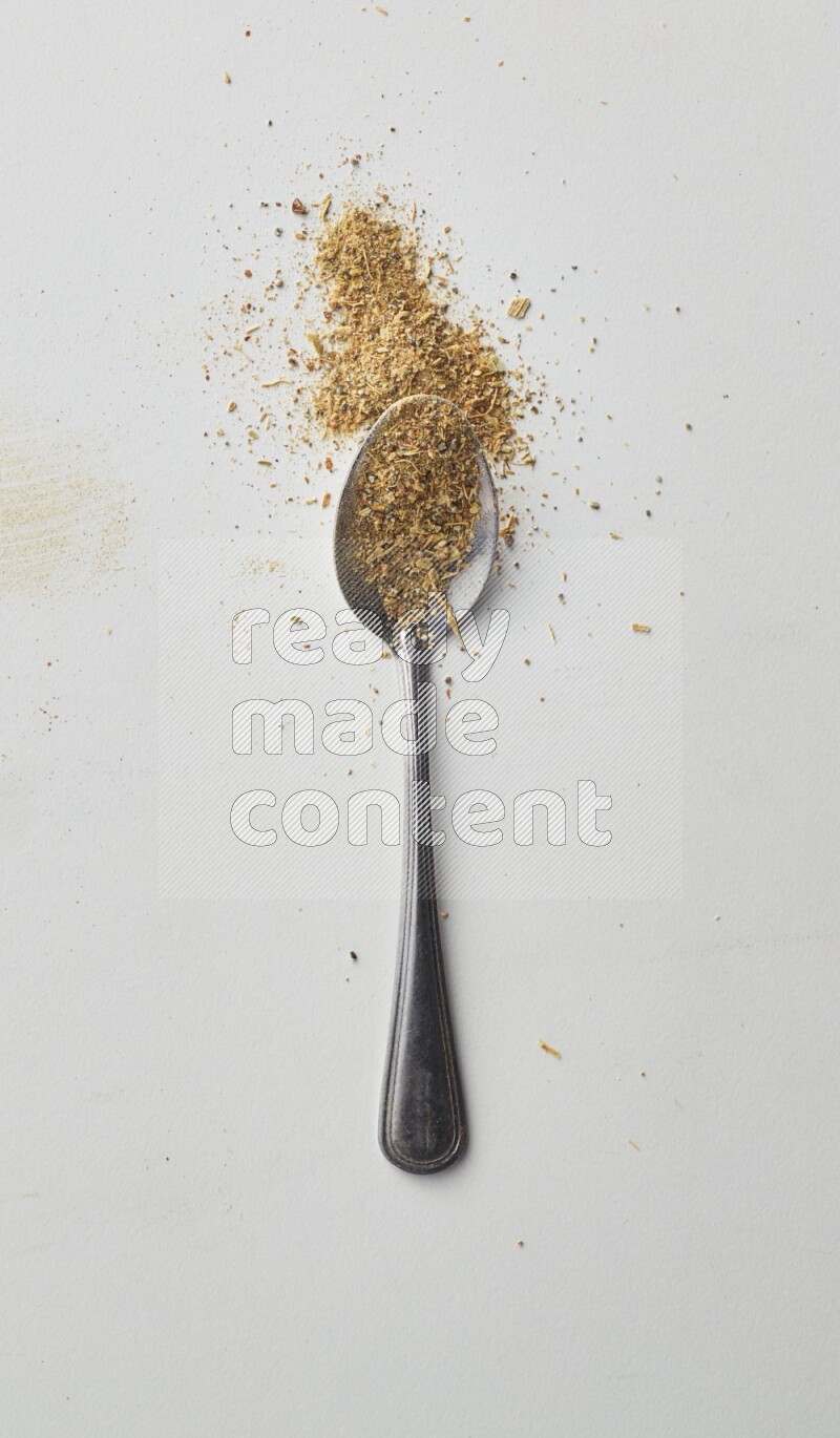 Top-view shot of Cardamon on white background