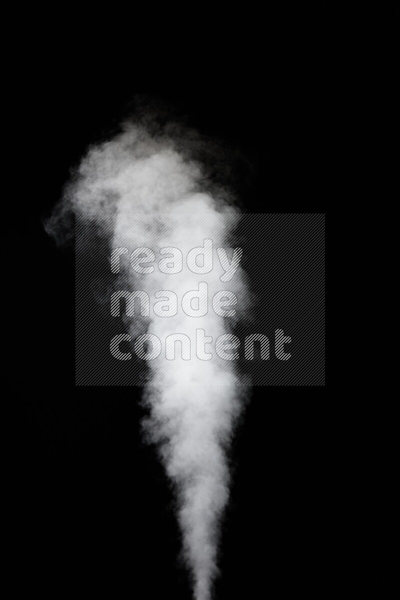 irregular white smoke on black background.