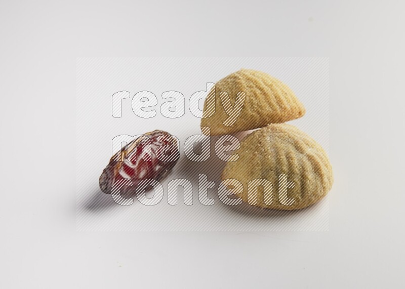 Two Pieces of Maamoul direct on white background