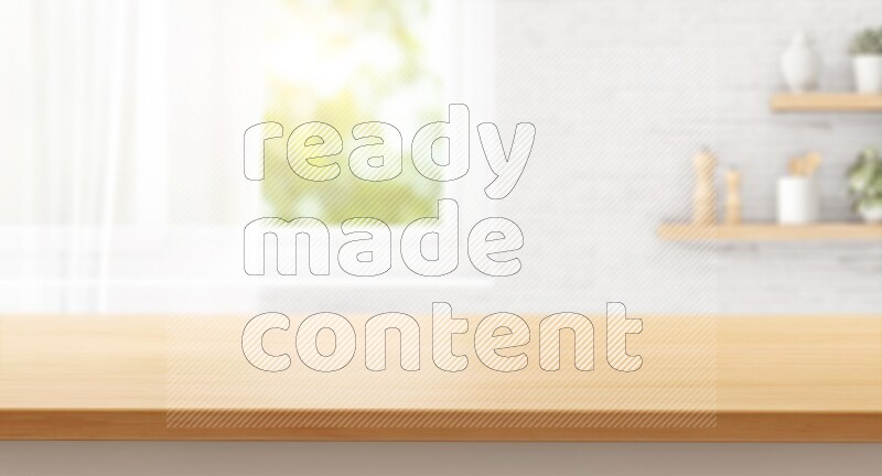 Kitchen tabletop with kitchen view