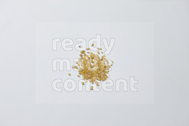 Coarse bulgur on white background