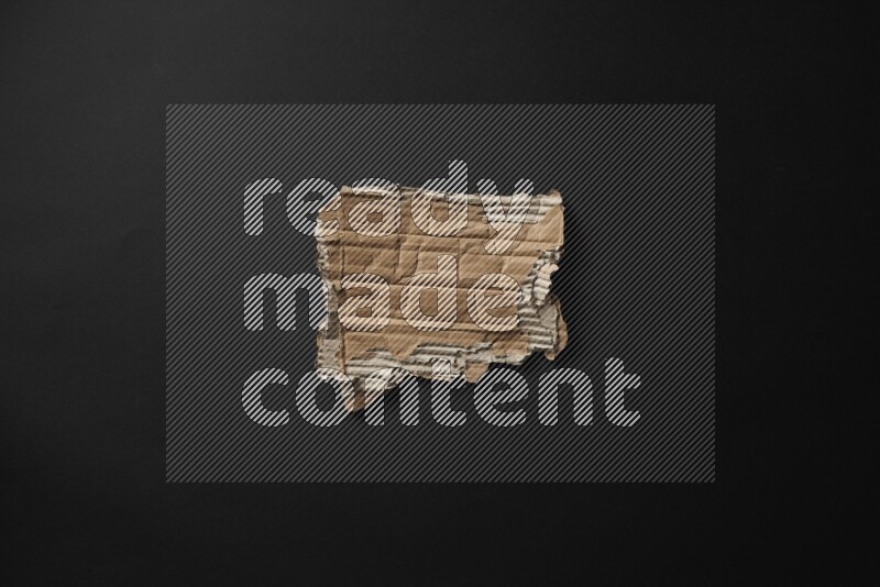 Cardboard on black background