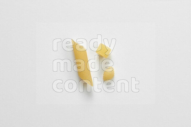 Different pasta types on white background