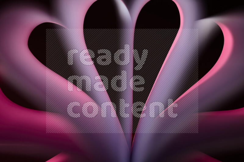 An abstract art piece displaying smooth curves in pink gradients created by colored light