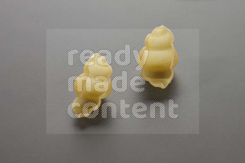 Snails pasta on grey background