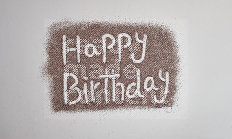 A sentence written with glitter on grey background