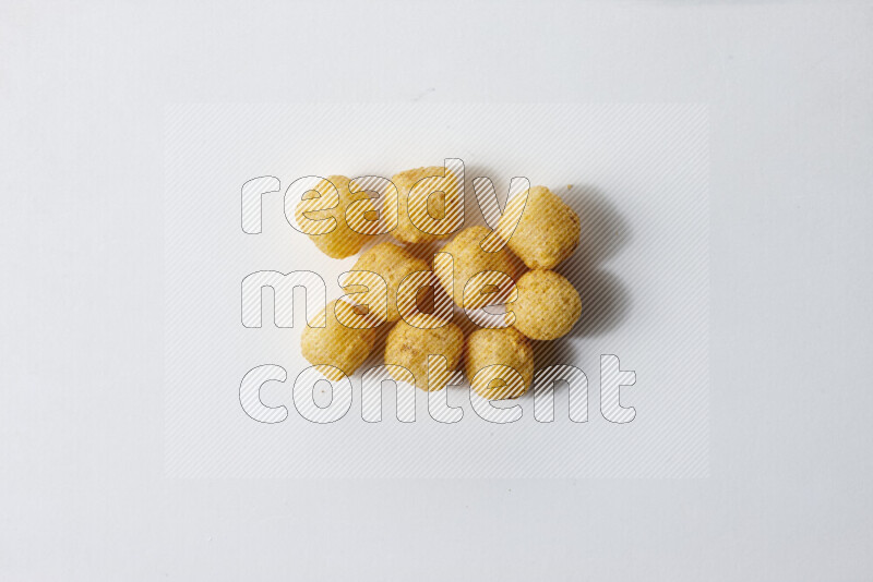 Puffs snacks on white background