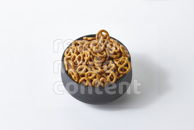Pretzels snacks on white background