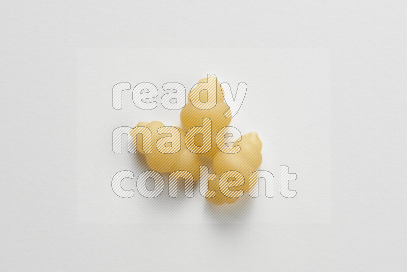 معكرونة قواقع علي خلفية بيضاء