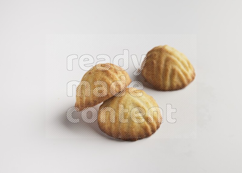Three Pieces of Maamoul direct on white background