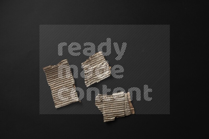 Cardboard on black background