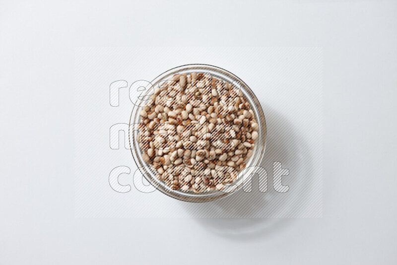 Black-eyed peas on white background
