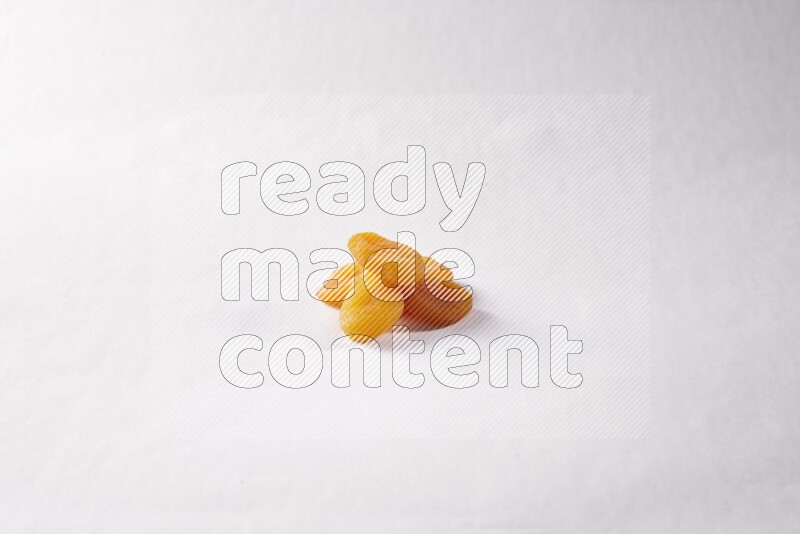 Dried apricots on white background