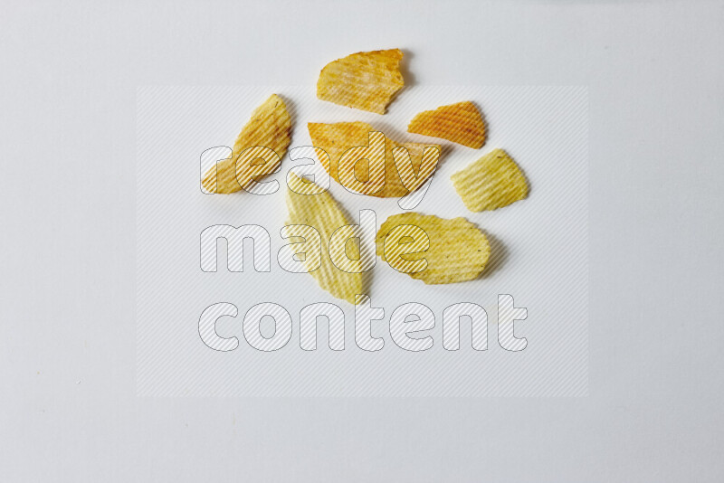 Chips snacks on white background