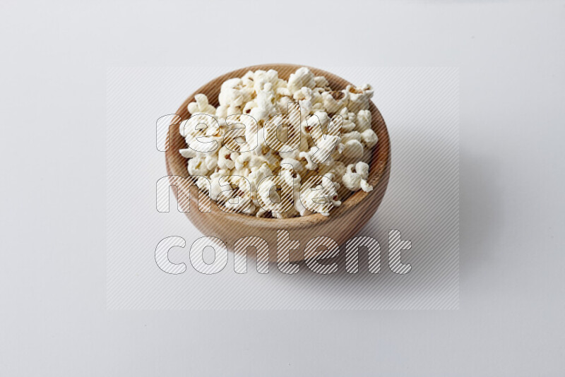Popcorn snacks on white background