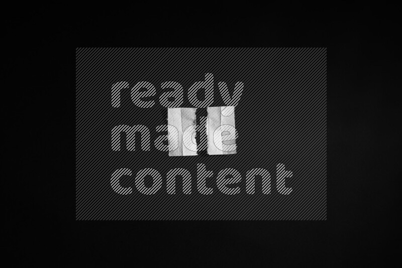 Tissue paper on black background