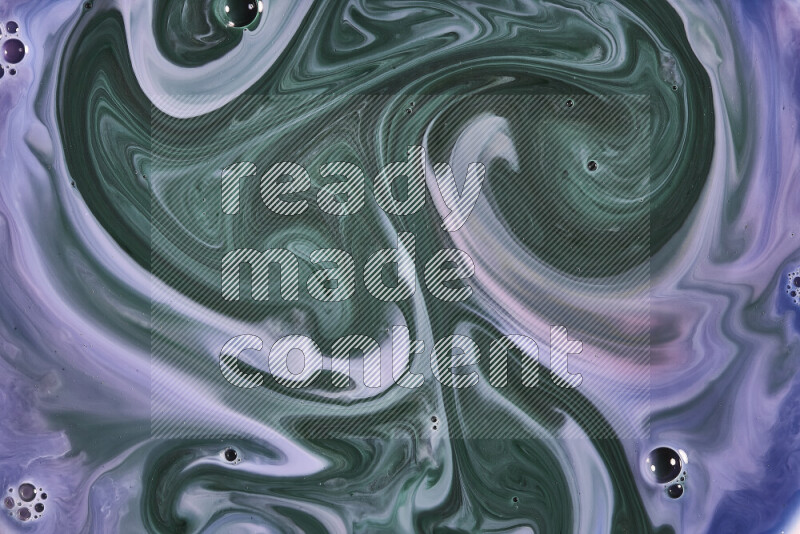 A close-up of abstract swirling patterns in blue, pink and green