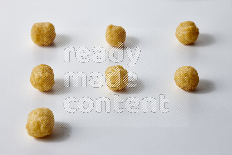 Puffs snacks on white background