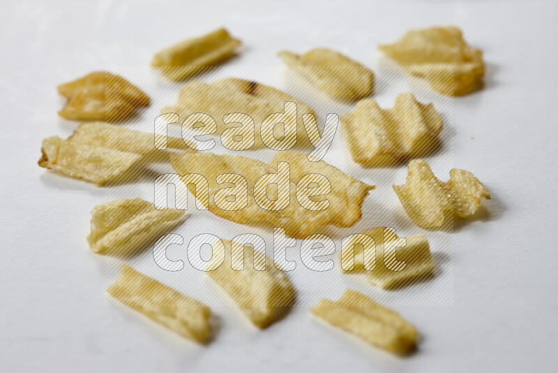 Chips snacks on white background