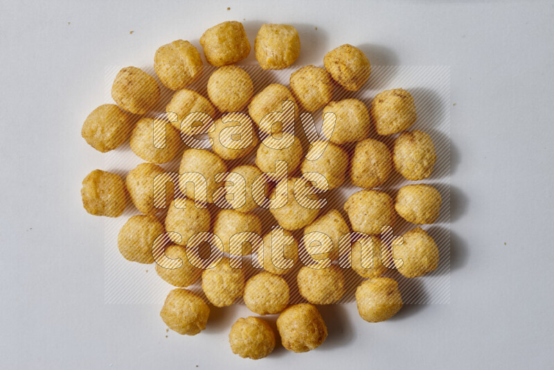 Puffs snacks on white background