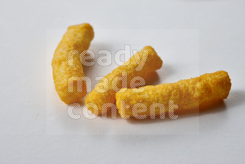 Puffs snacks on white background
