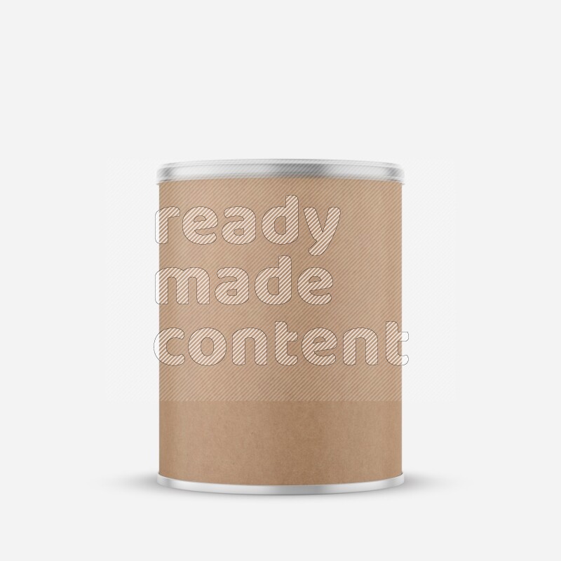 Small kraft paper tube mockup with plastic cap isolated on white background 3d rendering