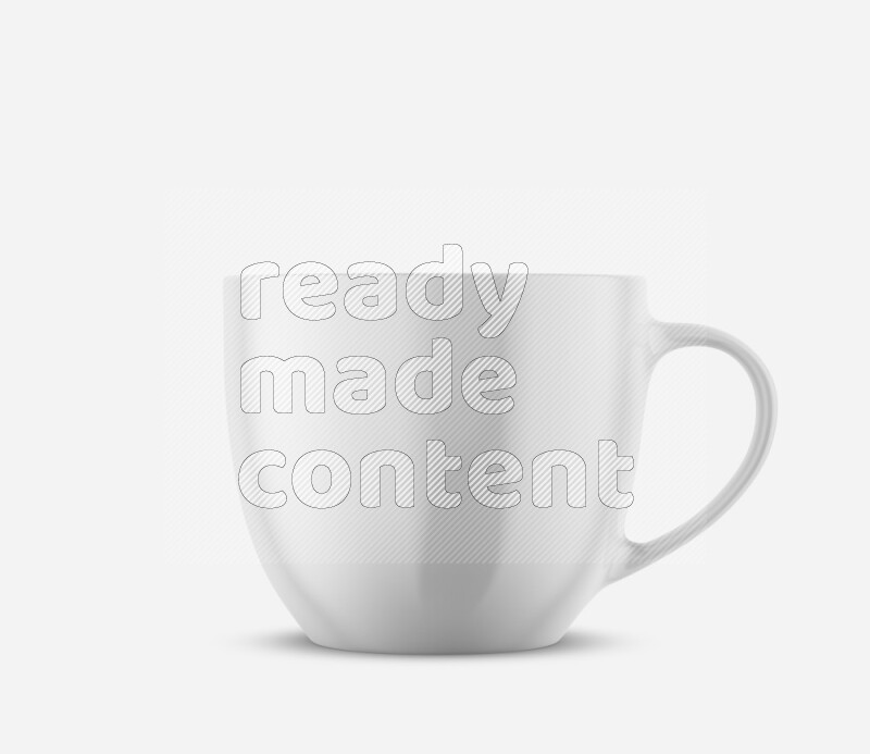 Ceramic glossy mug mockup isolated on white background 3d rendering