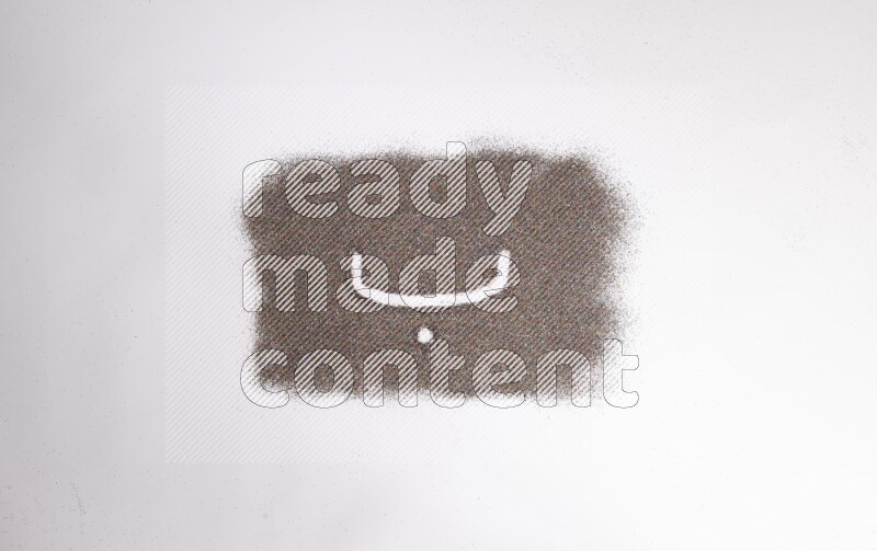 Arabic alphabets written with glitter on white background