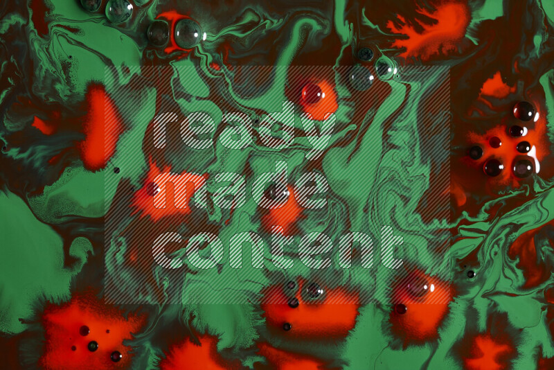 خلفية ملونة مع مزيج من ألوان الطلاء الأحمر والأخضر