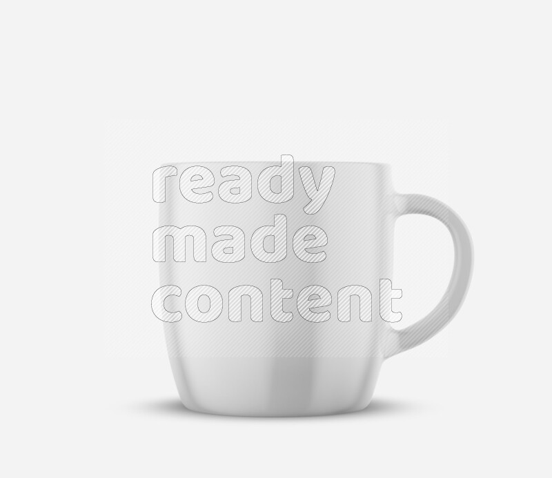 Ceramic glossy mug mockup isolated on white background 3d rendering
