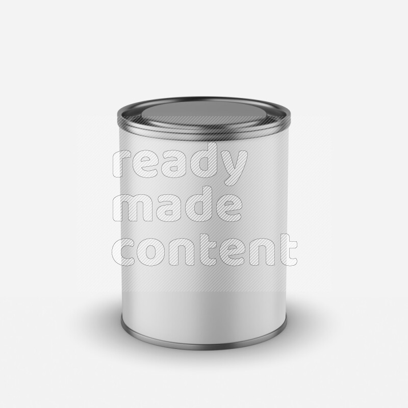 Small paper tube mockup with glossy label and metal lid isolated on white background 3d rendering