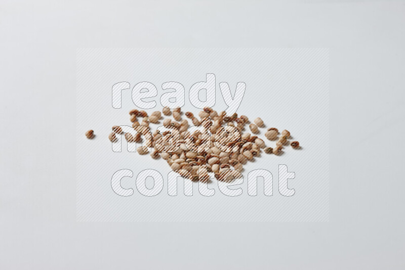 Black-eyed peas on white background