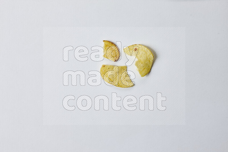 Chips snacks on white background