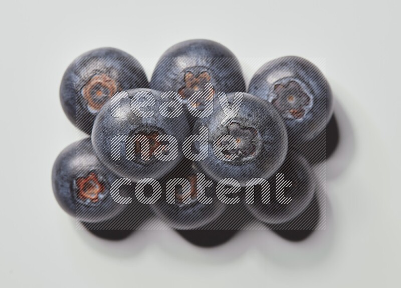 Blueberries on a white background